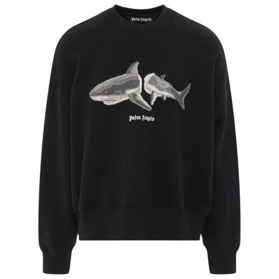 Palm Angels Split Shark Logo Black Sweatshirt - Image 1