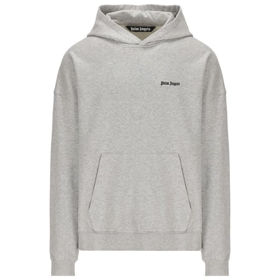 Palm Angels Embroidered Logo Grey Hoodie - Image 1