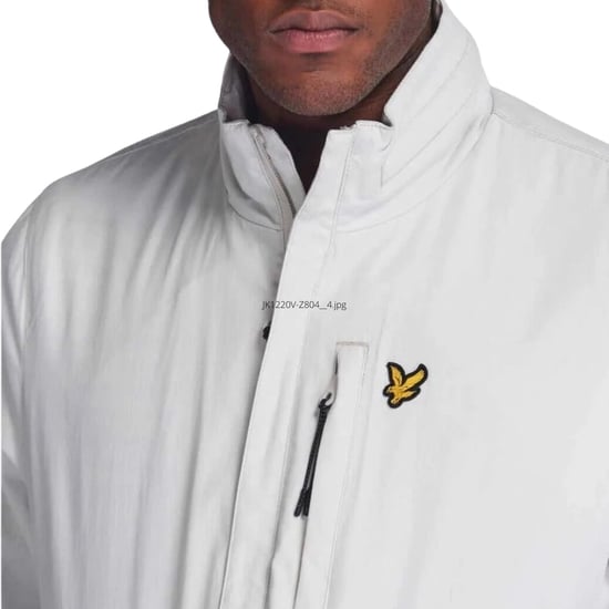 Lyle & Scott lichtgewicht gletsjergrijze jas met verborgen capuchon - Image 4