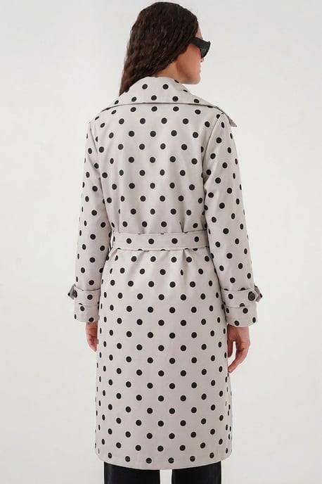 Gestrikte Lange Mouwen Trenchcoat - Image 3