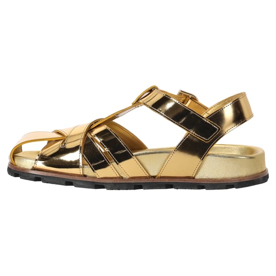 Dries Van Noten visserssandalen in metallic goudkleurig leer - Image 2