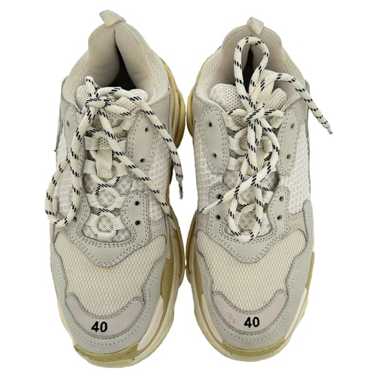 Balenciaga Triple S sneakers in crèmekleurig nylon - Image 4