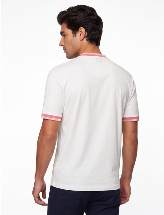 BOSS T-shirt wit roze katoen wijde fit - Image 2