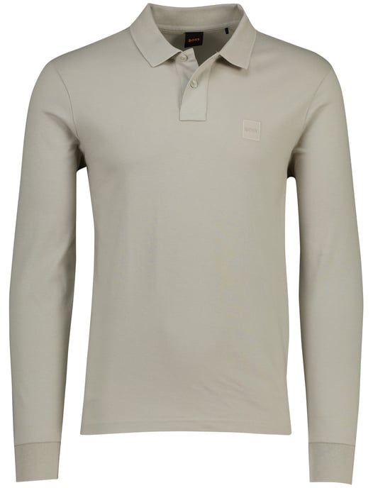 Khaki poloshirt Boss Orange Passerby lange mouwen - Image 1