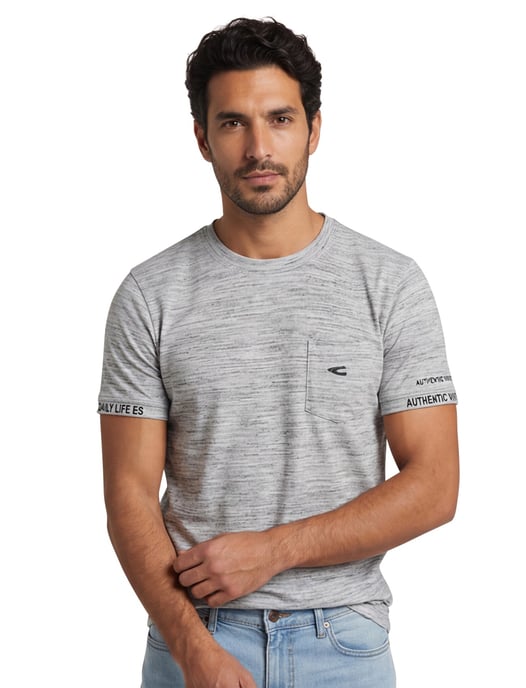Camel Active grijs gemeleerd wijde fit katoen - Image 1