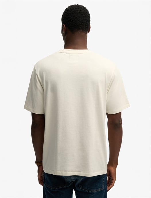 T-shirt Superdry creme katoen met opdruk - Image 2