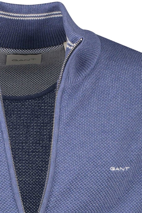 Gant normale fit vest ronde hals blauw katoen - Image 3