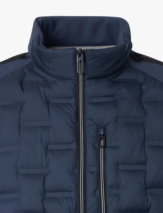 Donkerblauwe bodywarmer Casa Moda structuur - Image 3