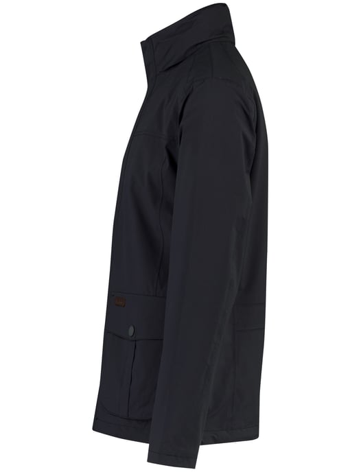 Windjack Barbour donkerblauw knopen waterafstotend capuchon - Image 3