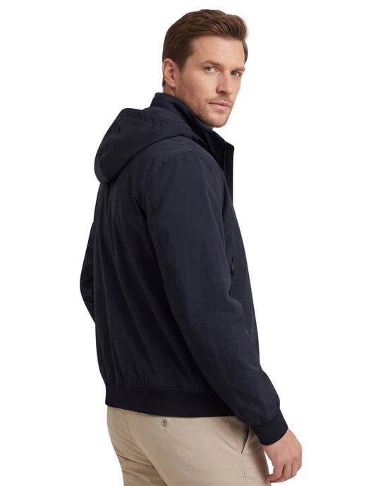Zomerjas Boss Orange Orki donkerblauw capuchon normale fit - Image 2