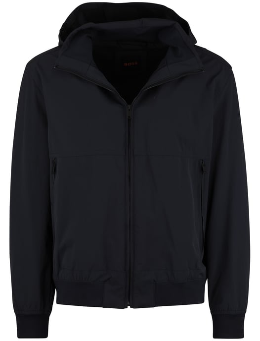 Zomerjas Boss Orange Orki donkerblauw capuchon normale fit - Image 4