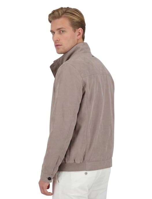 Zomerjas Bugatti wijde fit beige knopen en rits - Image 2