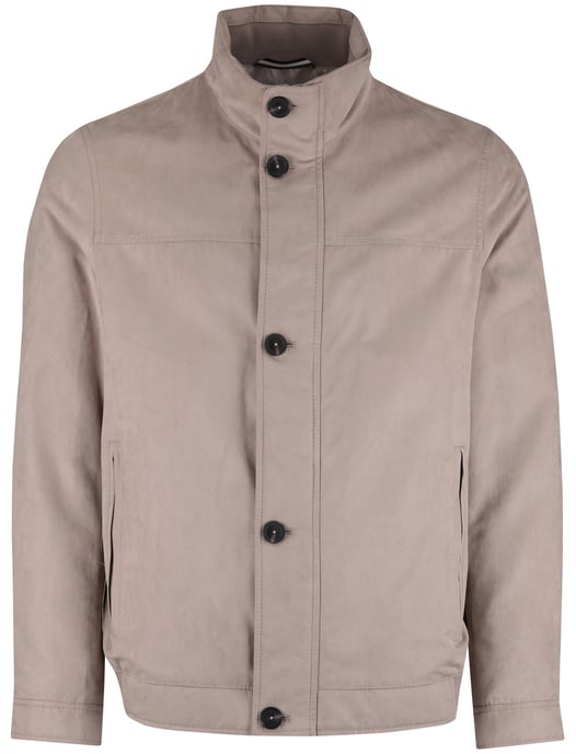 Zomerjas Bugatti wijde fit beige knopen en rits - Image 3