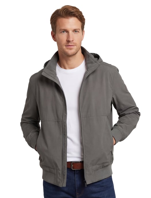 Zomerjas Boss Orange Orki grijs normale fit capuchon - Image 1