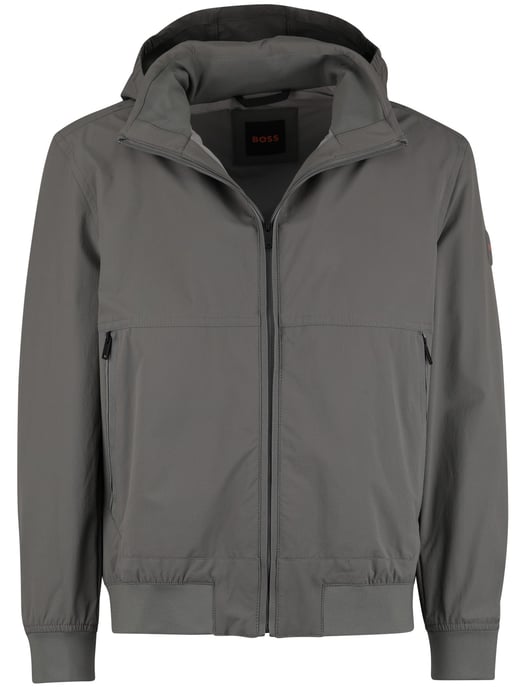 Zomerjas Boss Orange Orki grijs normale fit capuchon - Image 4