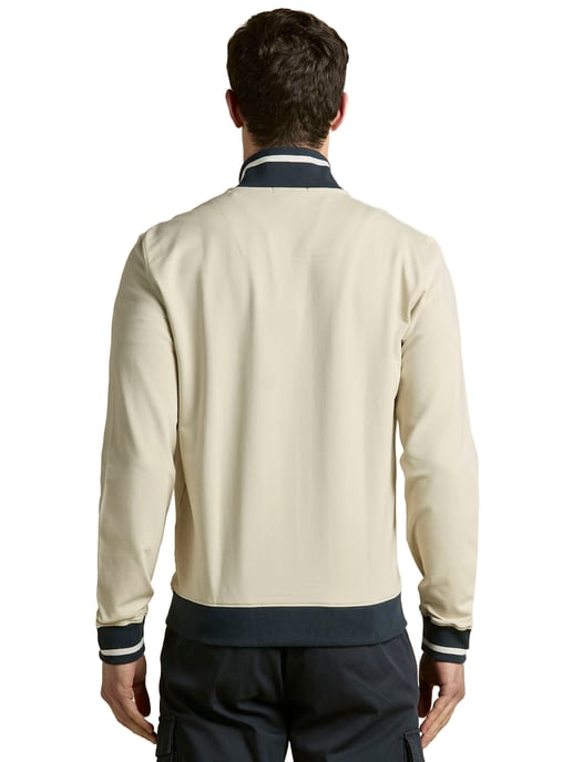 vest Aeronautica Militaire creme zwarte details normale fit rits - Image 2