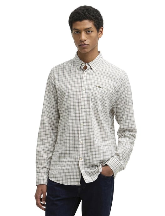 Overhemd Barbour Tailored Fit groen geruit borstzak - Image 1