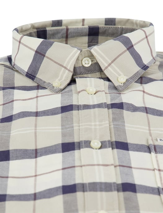 Geruit overhemd Barbour Tailored Fit blauw met borstzak - Image 3