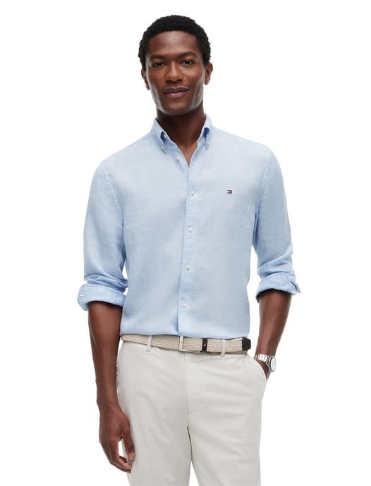 Overhemd Tommy Hilfiger Regular Fit lichtblauw gemeleerd - Image 1