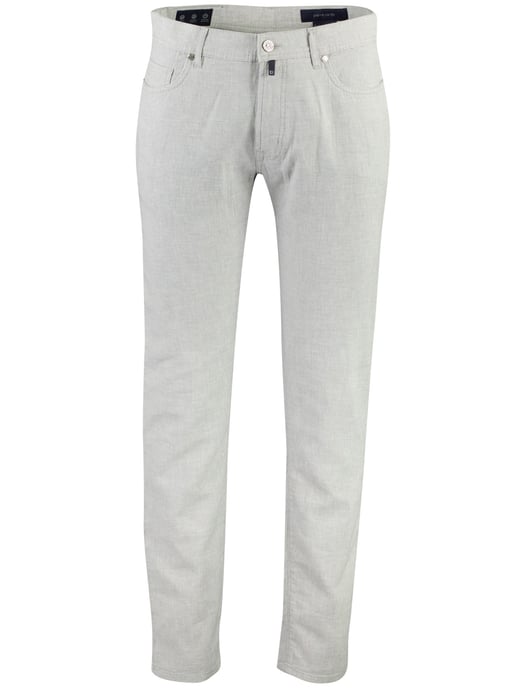 Broeken Pierre Cardin grijs gemêleerd linnen - Image 1