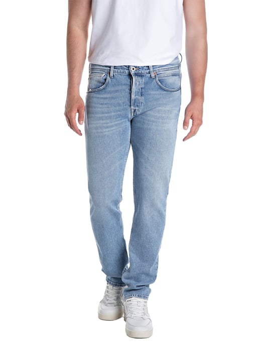 Replay jeans Grover straight fit lichtblauw effen - Image 1