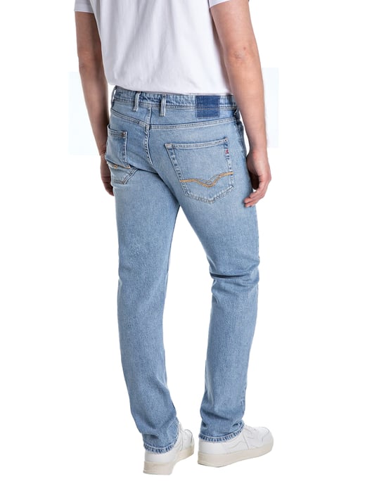 Replay jeans Grover straight fit lichtblauw effen - Image 2