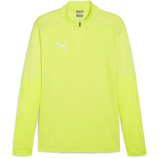 Puma Heren Team Final trainingsfleece met kwartritssluiting (Geel) - Image 2