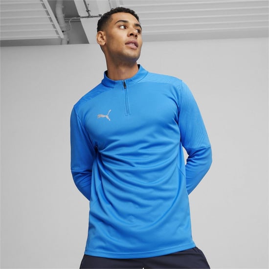 Puma Heren Team Final trainingsfleece met kwartritssluiting (Blauw) - Image 3