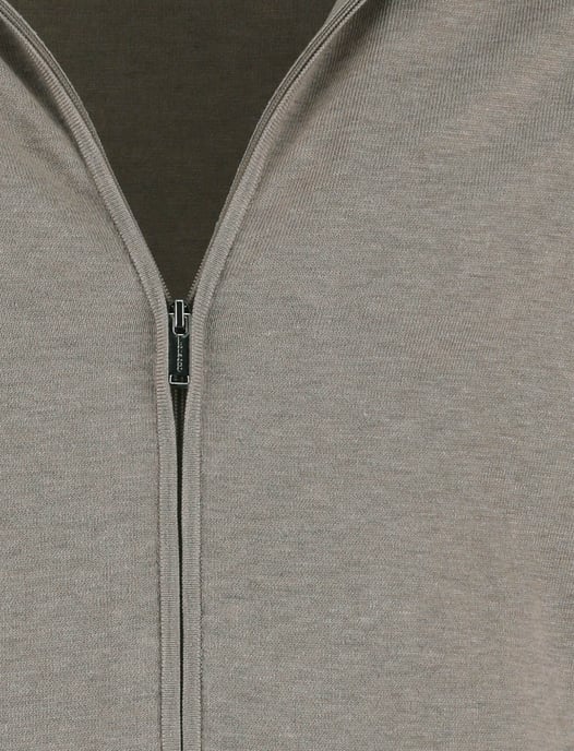 Beige vest Profuomo gemeleerd met rits - Image 3
