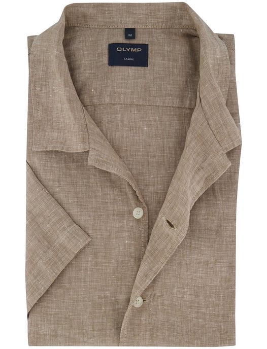 overhemd Olymp beige gemeleerd normale fit - Image 1
