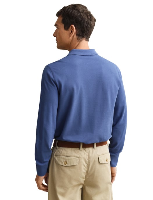 polo blauw Gant met lange mouw - Image 2