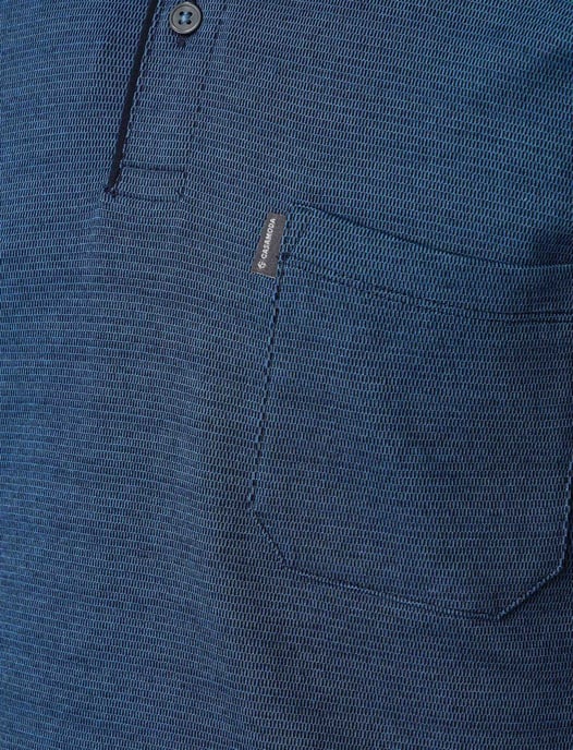 Casa Moda Polo lange mouw donkerblauw effen katoen - Image 4