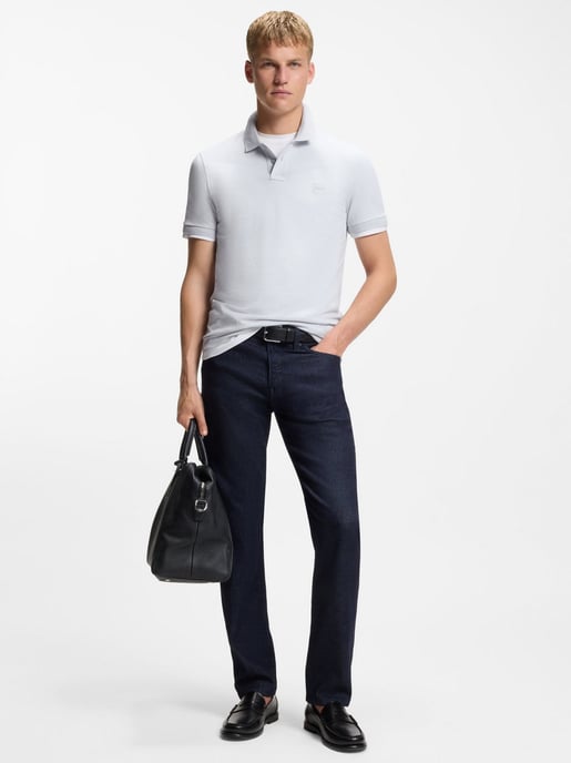 poloshirt Boss Orange grijs 2-knoops katoen - Image 3