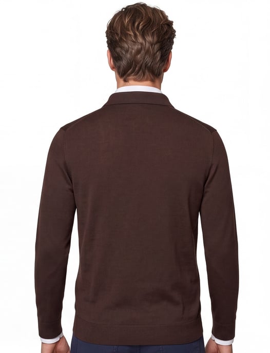 Polo bruin Profuomo normale fit 3 knoopjes - Image 2
