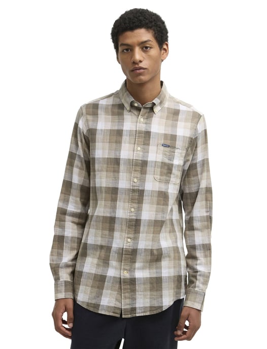 Overhemd Barbour Tailored Fit bruin ruiten print - Image 1