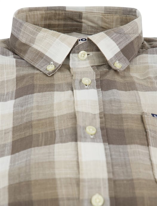 Overhemd Barbour Tailored Fit bruin ruiten print - Image 3