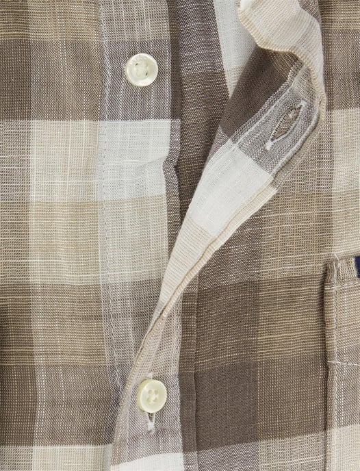 Overhemd Barbour Tailored Fit bruin ruiten print - Image 4