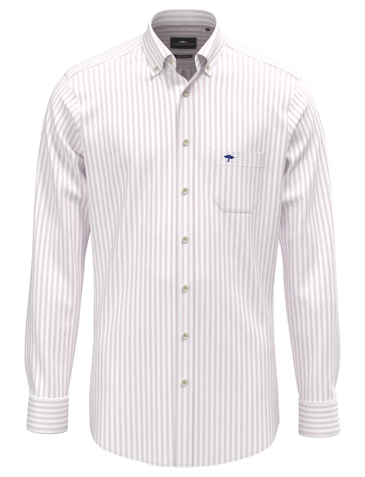 Fynch Hatton overhemd roze gestreept button down boord - Image 1