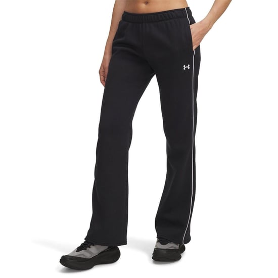 Under Armour Rival-joggingbroek met zijstrepen en uitlopende pijpen voor dames (Zwart gemêleerd) - Image 1