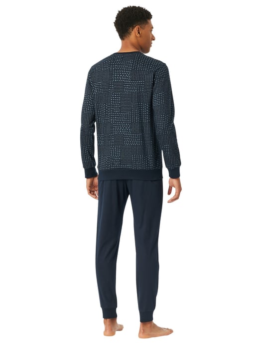 Schiesser pyjama donkerblauw katoen - Image 2