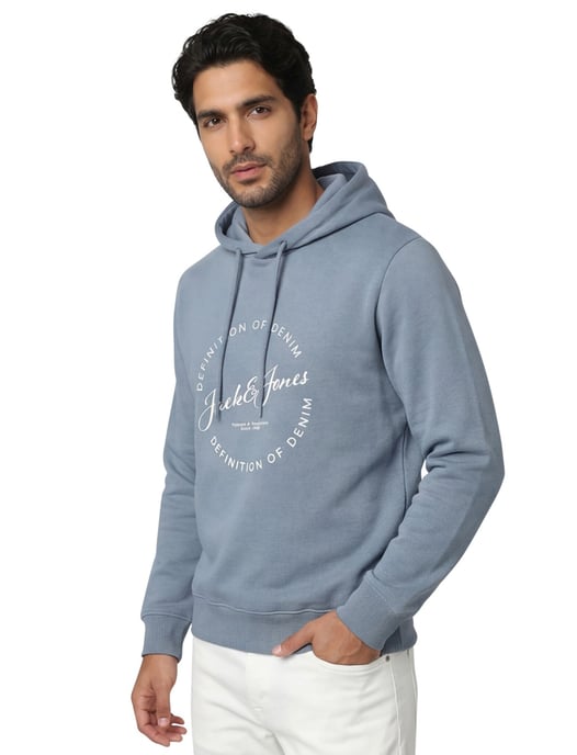 Hoodie Jack & Jones Plus Size blauw opdruk - Image 1