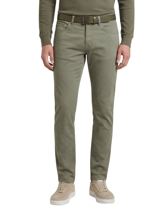 Pierre Cardin Pantalon 5-p groen katoen Lyon Tapered fit - Image 1