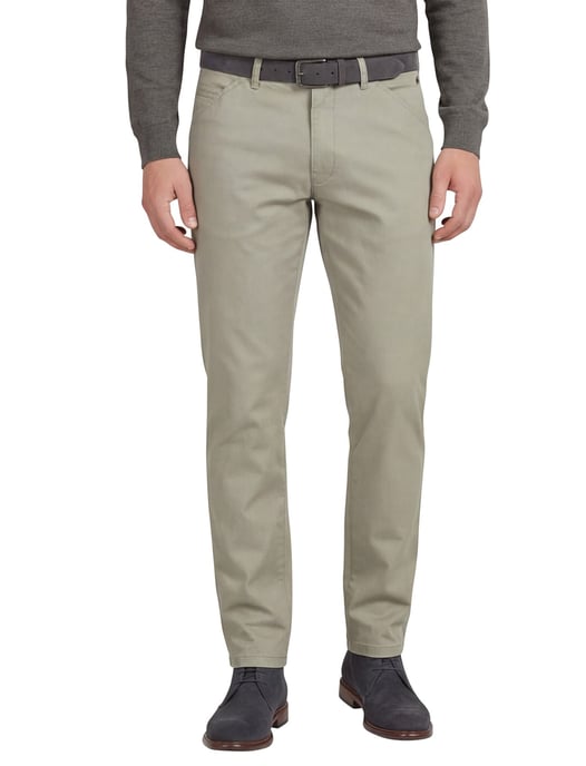 Meyer pantalon Chicago olijfgroen perfect fit katoen - Image 1
