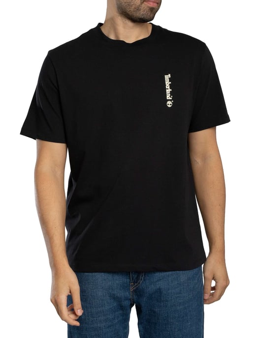 Timberland T-Shirt Met Ovaal Logo Op De Achterkant, Zwart - Image 1