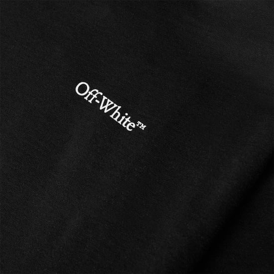 Off White Heren-T-shirt met kettingprint (Zwart) - Image 5