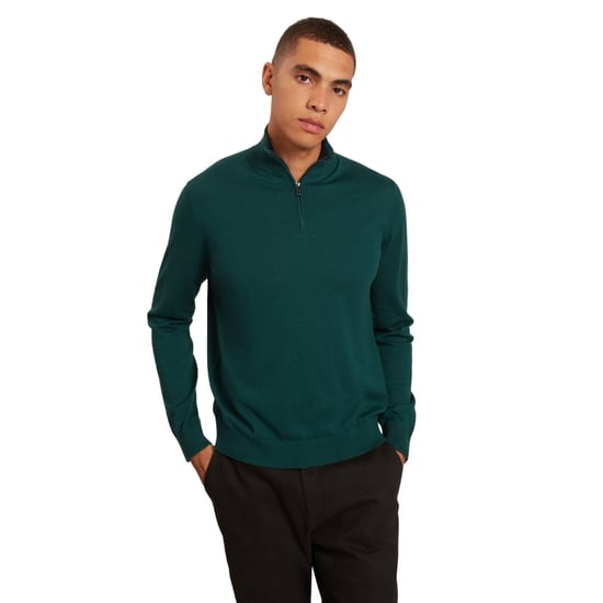 Ted Baker Artiss Core Donkergroene Quarter Zip - Image 3