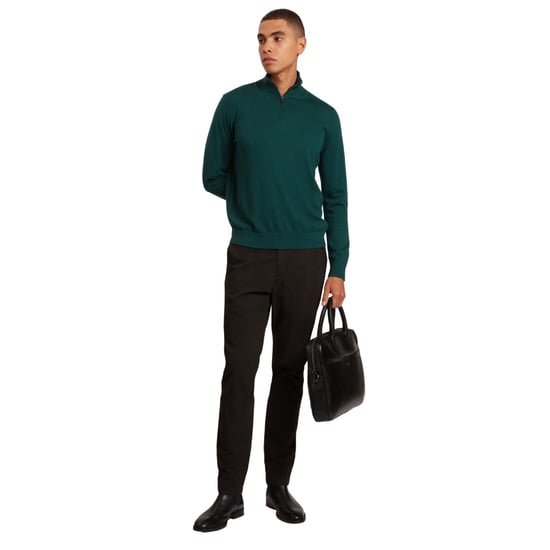 Ted Baker Artiss Core Donkergroene Quarter Zip - Image 6