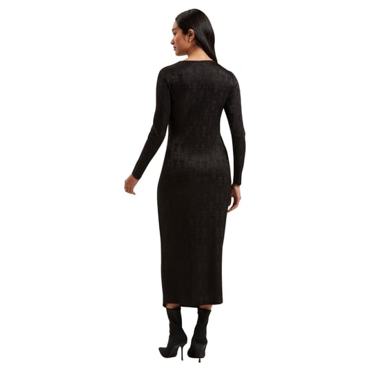 Ted Baker Sherlay Jacquard T Bodycon Geplooide Zwarte Jurk - Image 3
