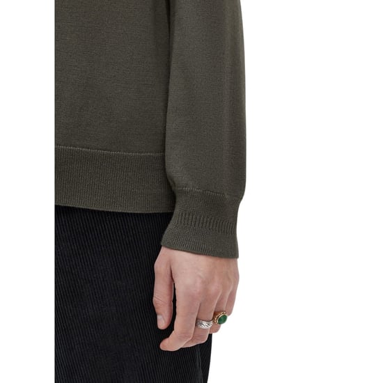 Fred Perry Effen Veldgroene Gebreide Polo Met Lange Mouwen - Image 5