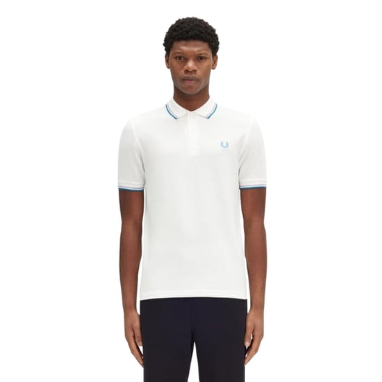 Fred Perry Poloshirt Met Dubbele Bies In Sneeuwwitje - Image 3